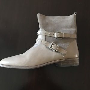 Coach suede and leather booties